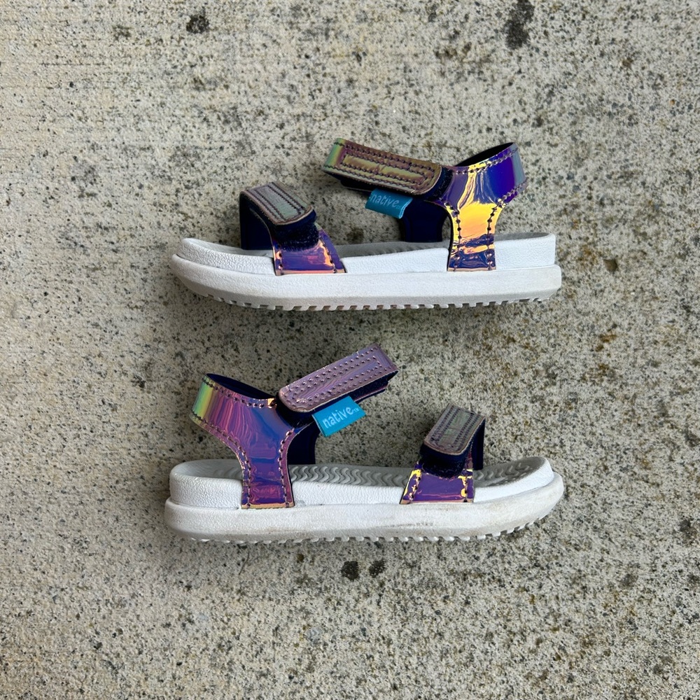 NATIVE Holographic Sandals